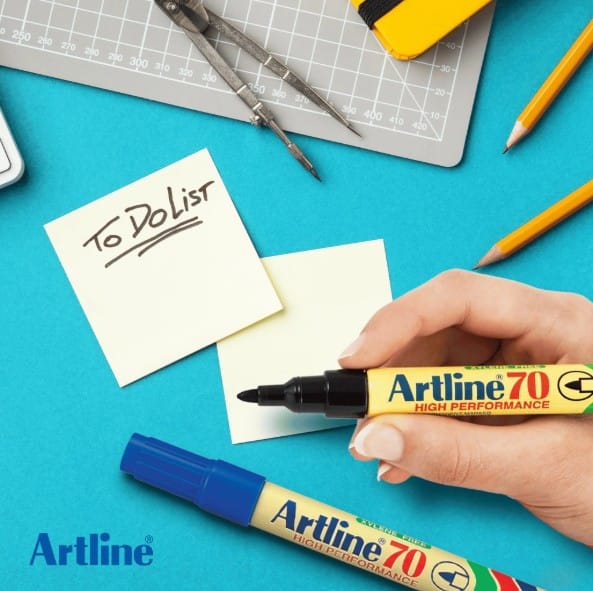 ปากกาเคมี ARTLINE EK-70 หัวกลม 1.5 มม. สีน้ำเงิน_7
